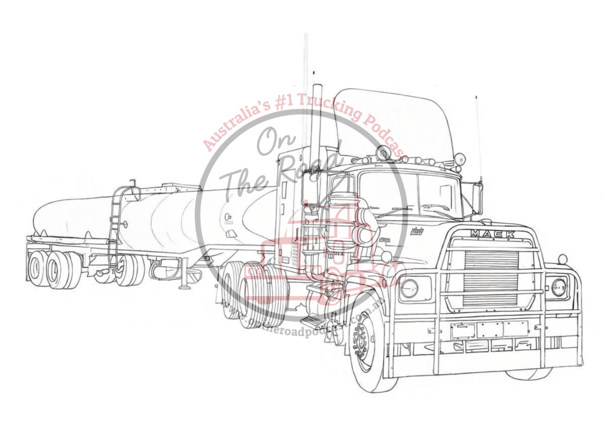 Truck Drawings Bundle 5 Just Macks
