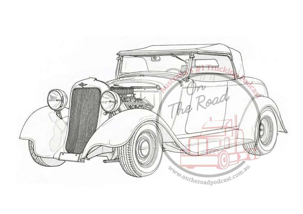 10 Hot Rods to colour in