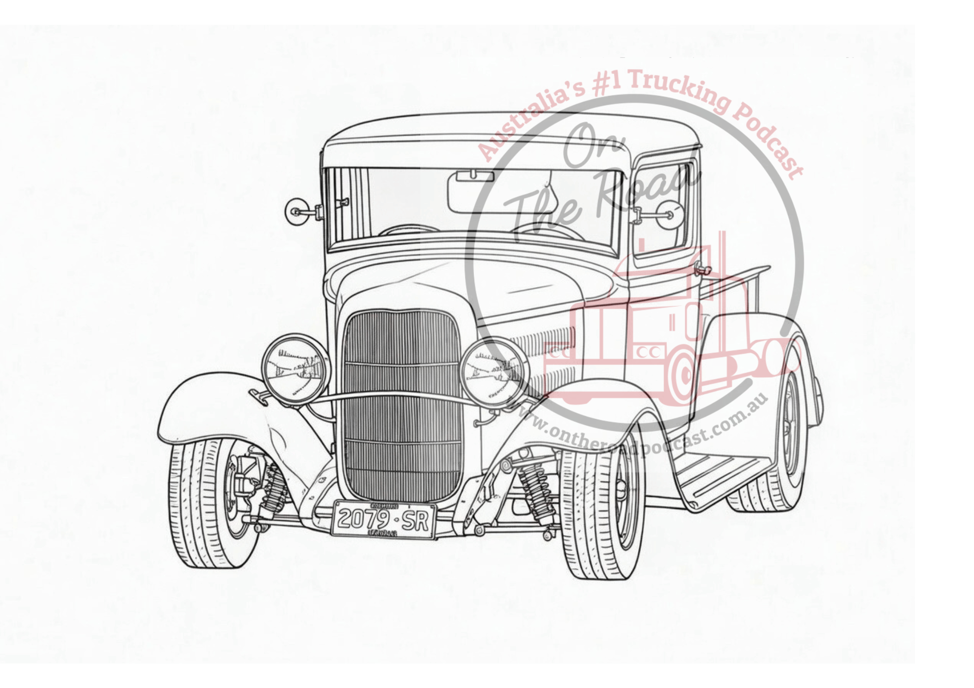 10 Hot Rods to colour in