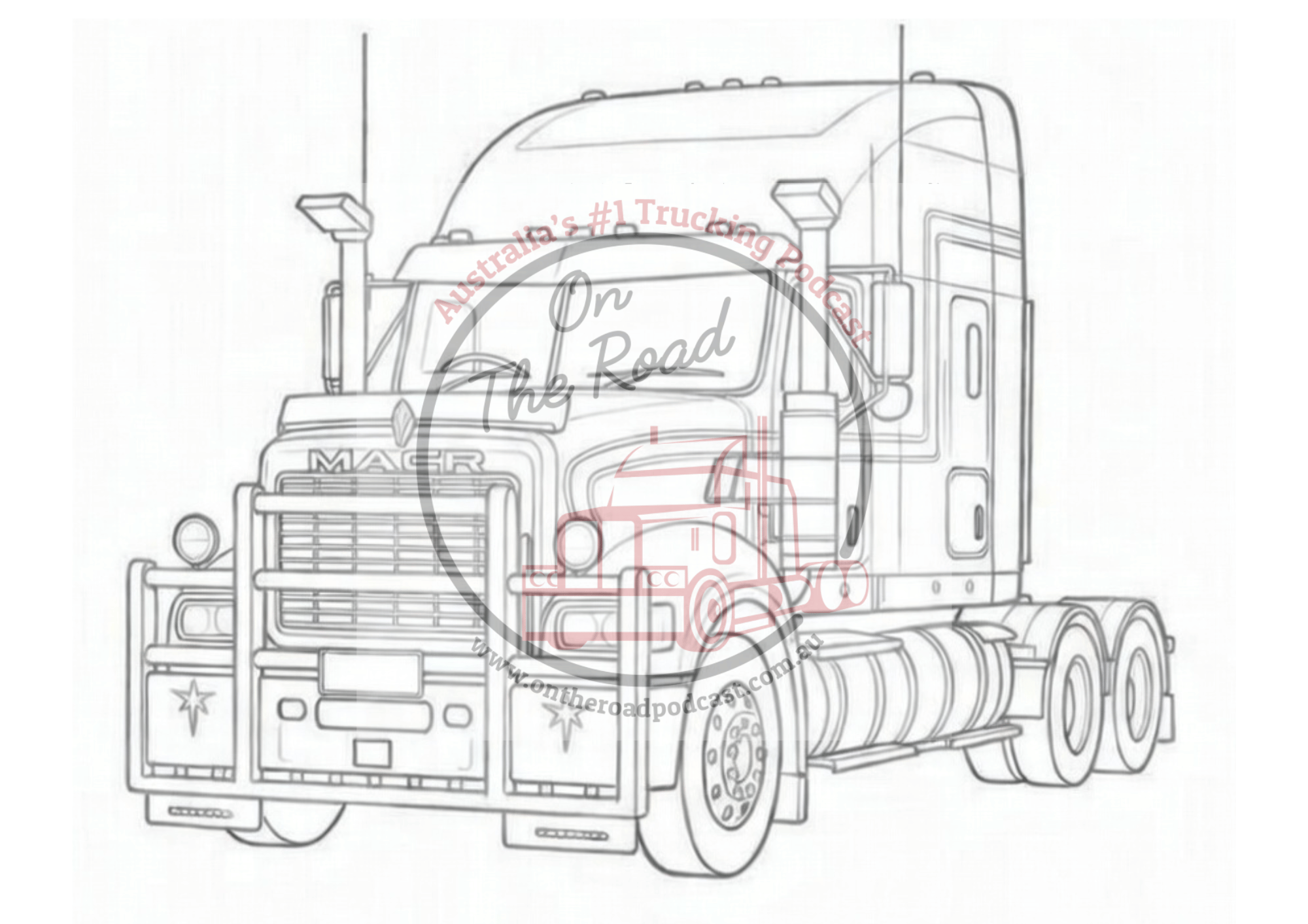 Truck Drawings Bundle 5 Just Macks
