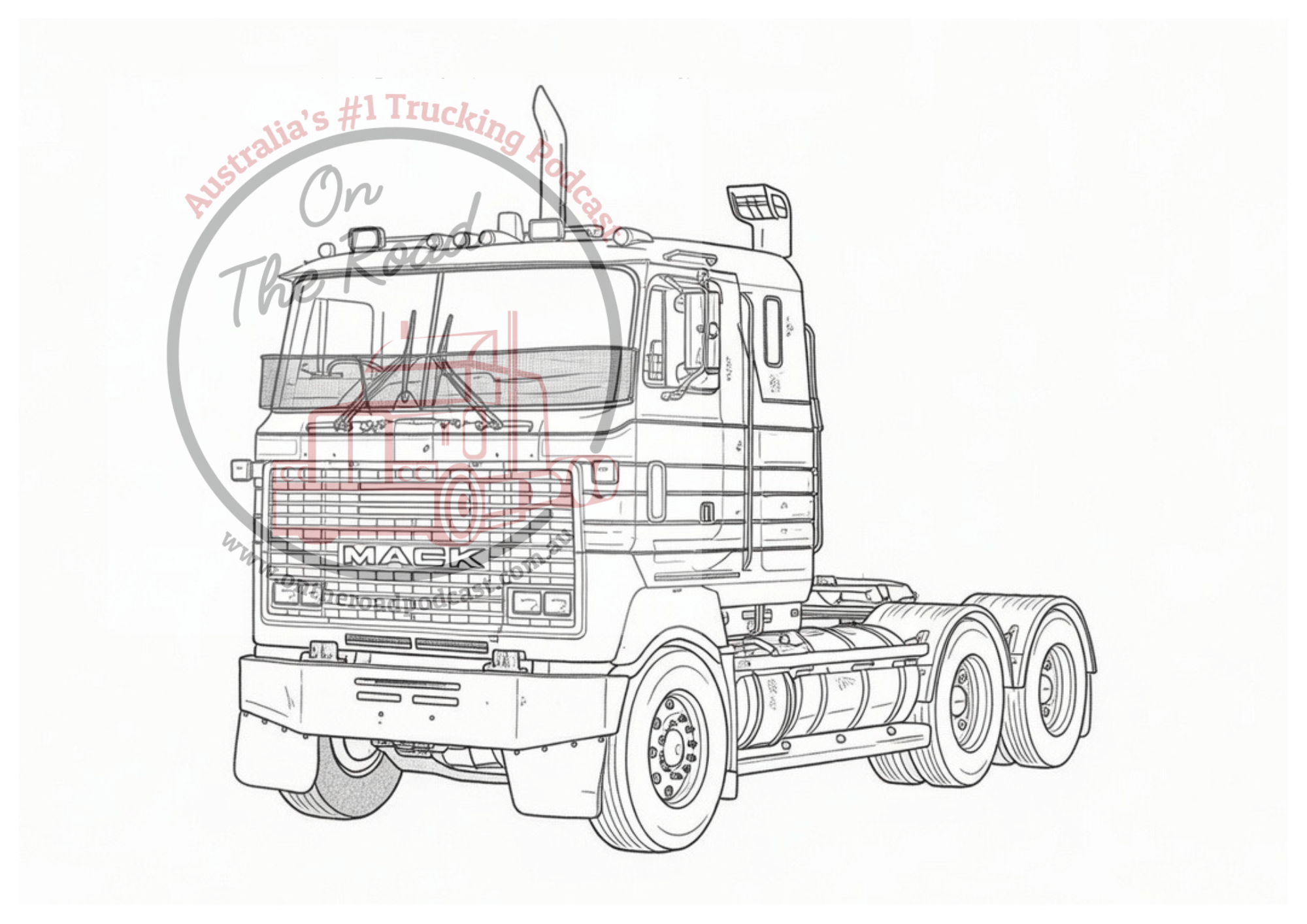 Truck Drawings Bundle 5 Just Macks